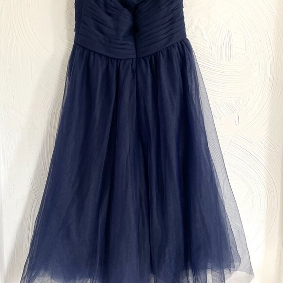 J. Crew Tulle Pleated Dress - Navy - Picture 3 of 8